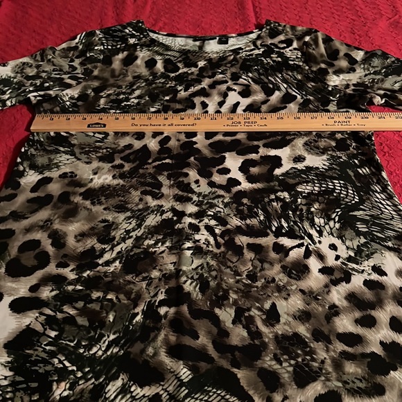 Effortless Style Animal Print Slip-On Dress SZ L - Picture 5 of 10
